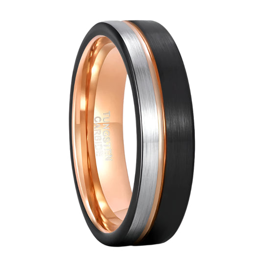 Mens Brushed Tungsten Ring