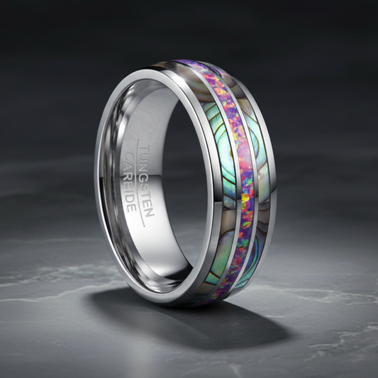 Purple Color Opel Tungsten Steel Ring