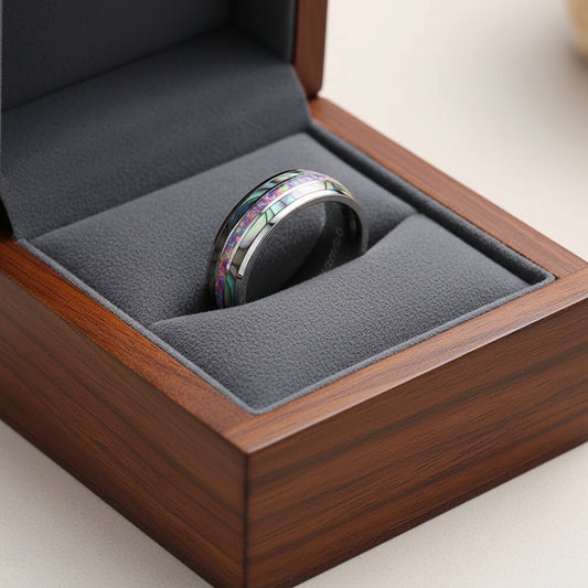 Purple Color Opel Tungsten Steel Ring