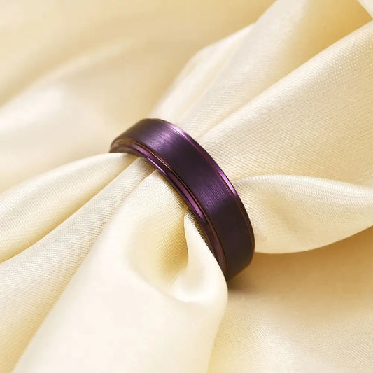 Purple Tungsten Carbide Ring