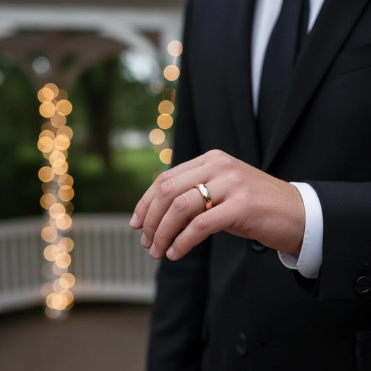 Rose Gold Tungsten Wedding Ring