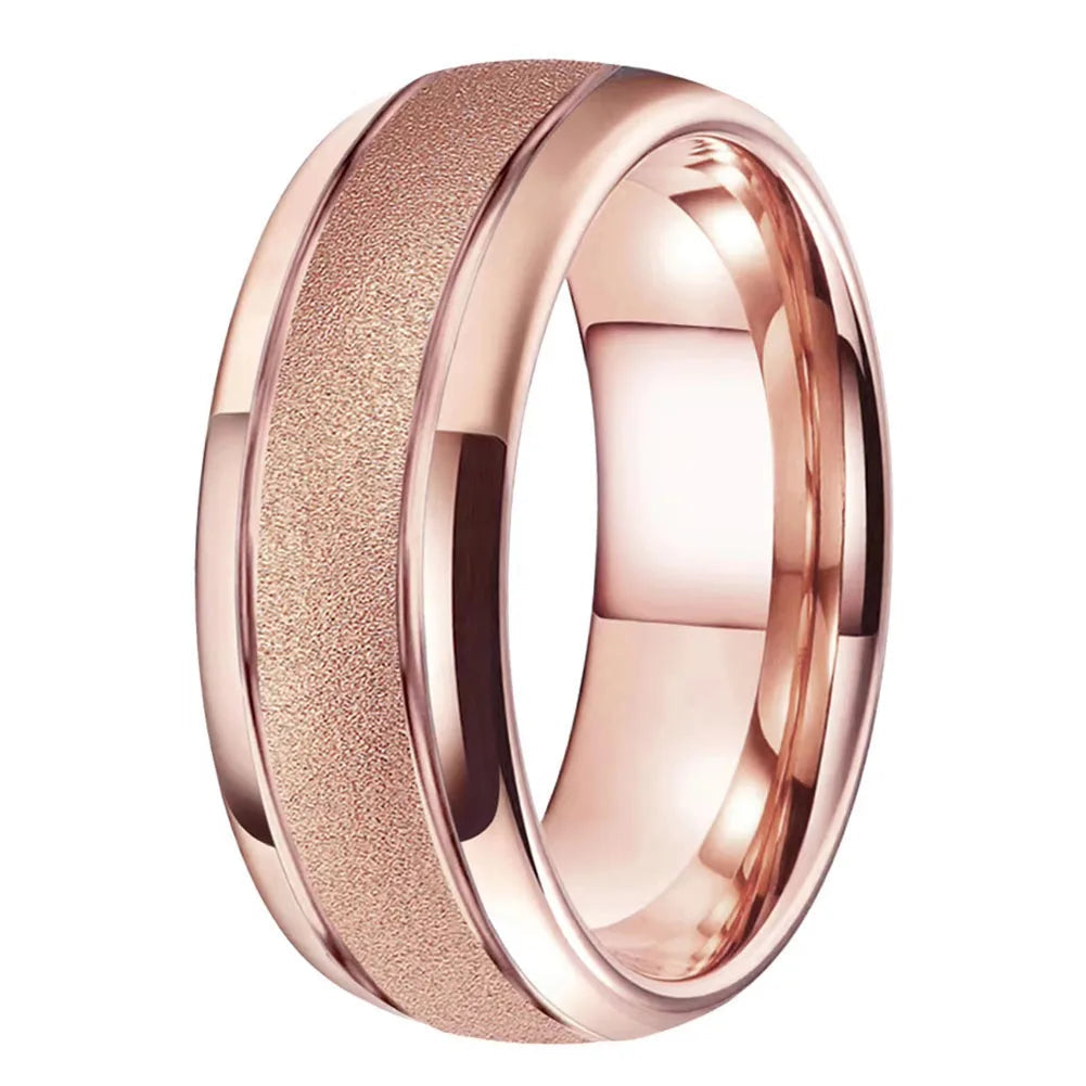 Sandblasted Tungsten Ring