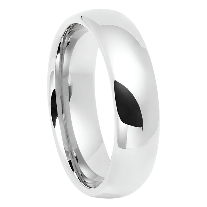 White Tungsten Wedding Ring