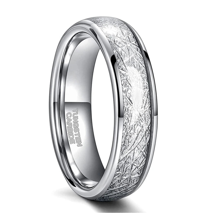 Silver Tungsten Engagement Ring