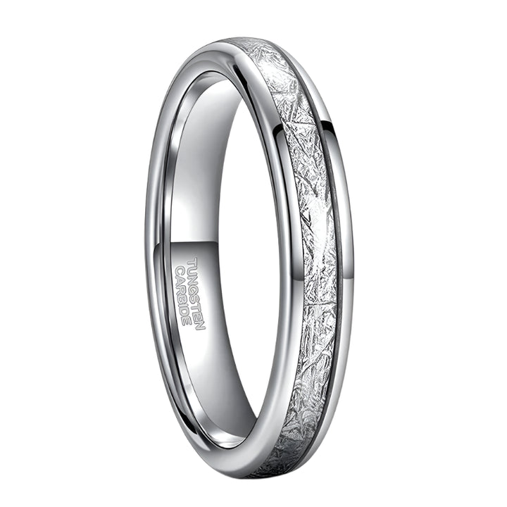 Silver Tungsten Engagement Ring