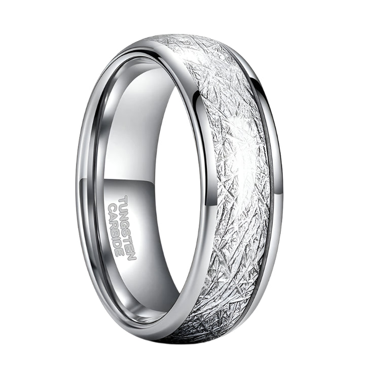 Silver Tungsten Engagement Ring