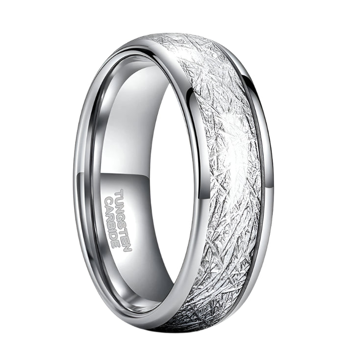 Silver Tungsten Engagement Ring