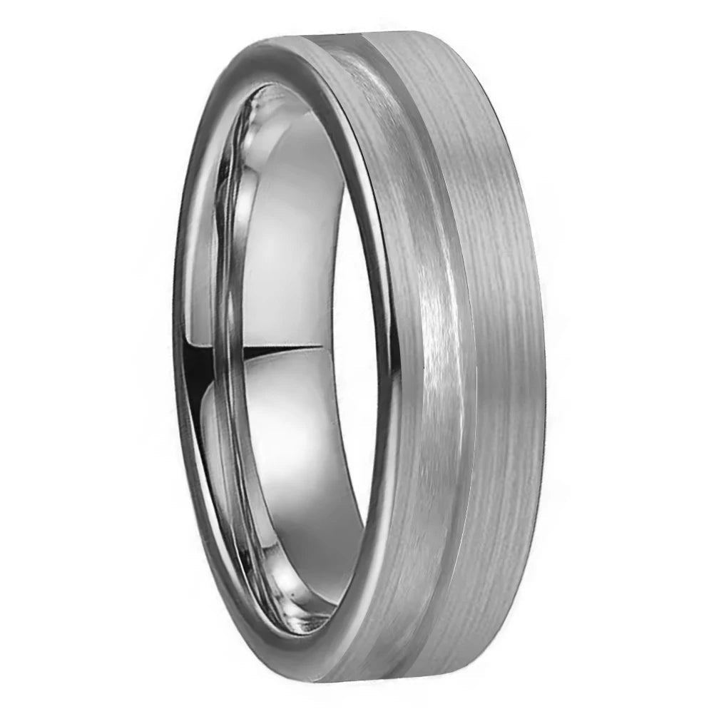 Silver Tungsten Ring Blank