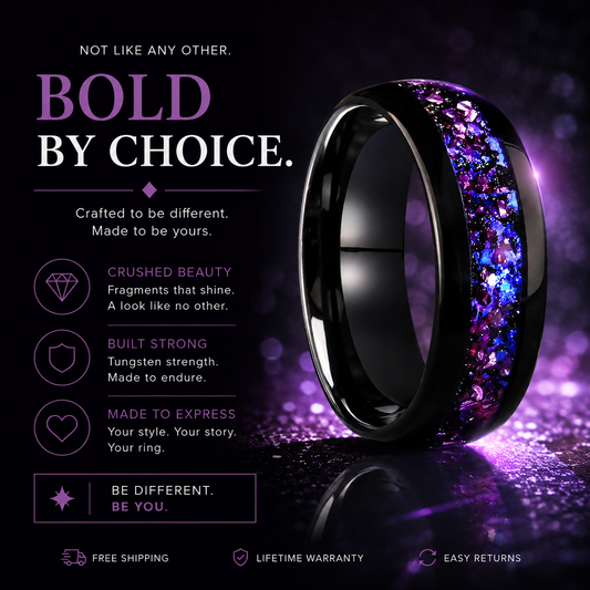 The Morpheus - Amethyst Tungsten Ring