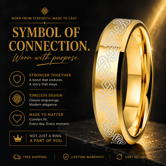 The Pilgrim 6mm — Celtic Knot Tungsten Ring