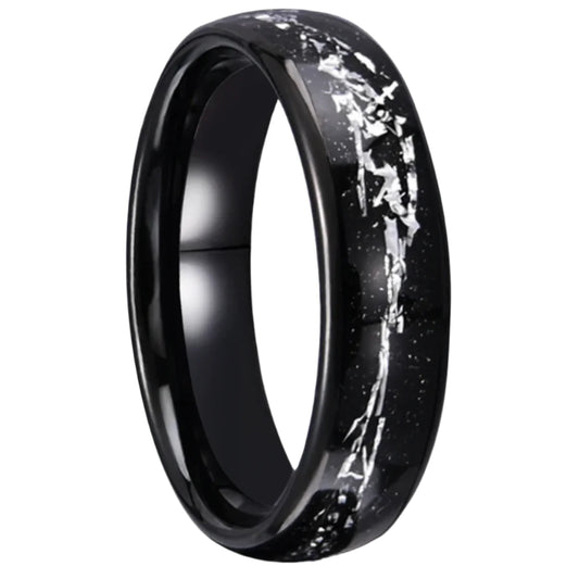 Tungsten Carbide Meteorite Ring