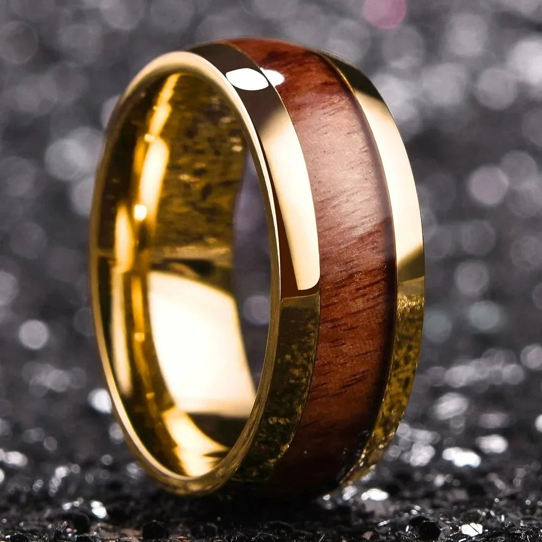 Tungsten Wood Wedding Ring