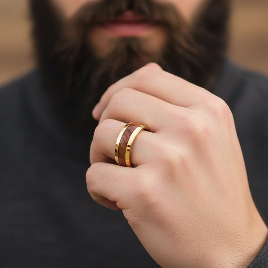 Tungsten Wood Wedding Ring