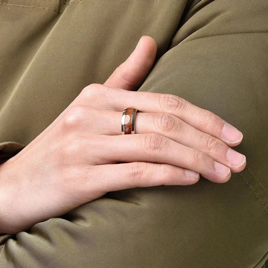 Tungsten Wood Wedding Ring