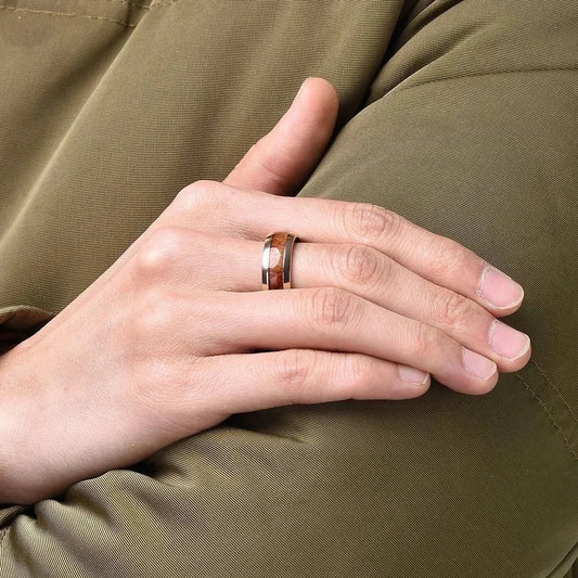 Tungsten Wood Wedding Ring