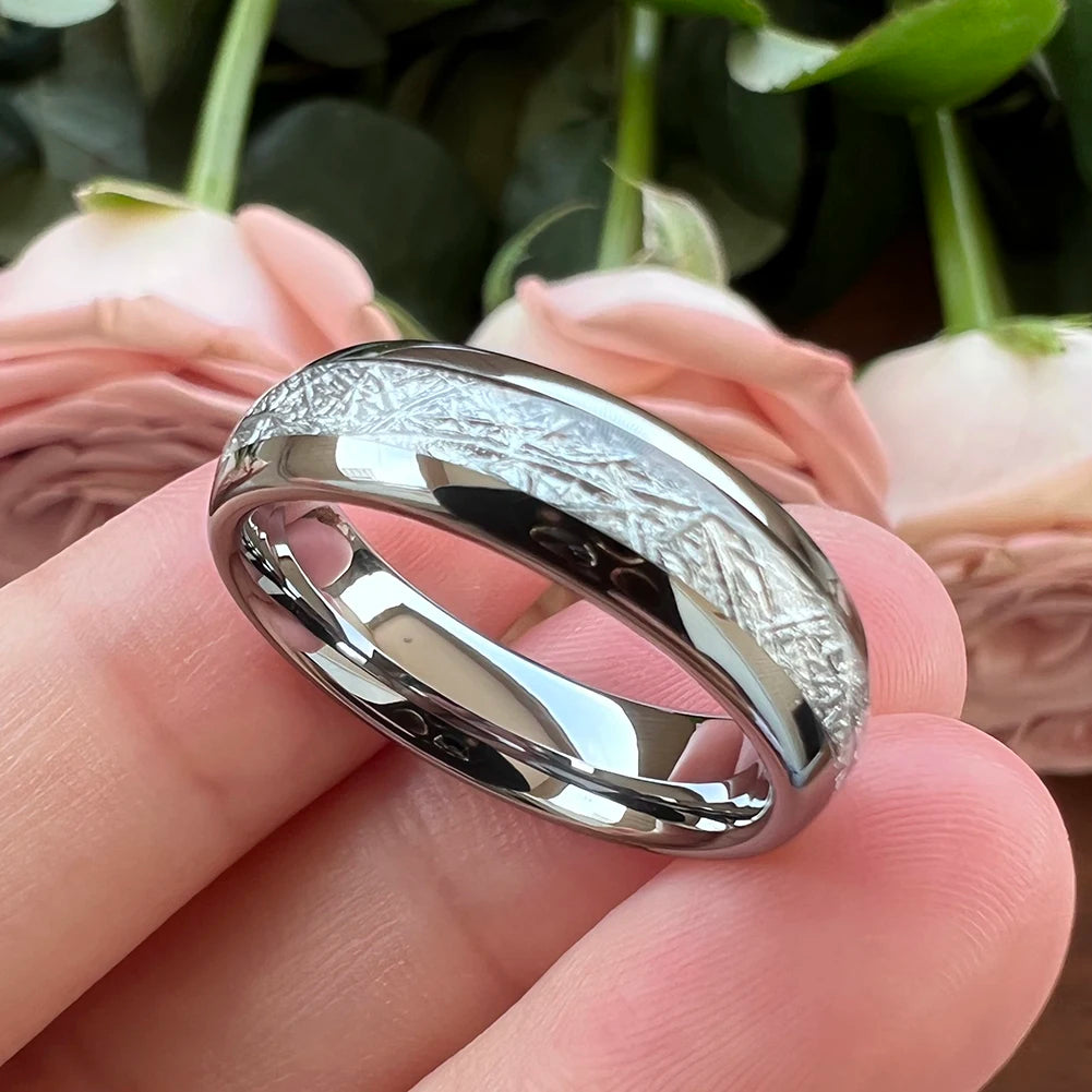 Tungsten Meteorite Ring