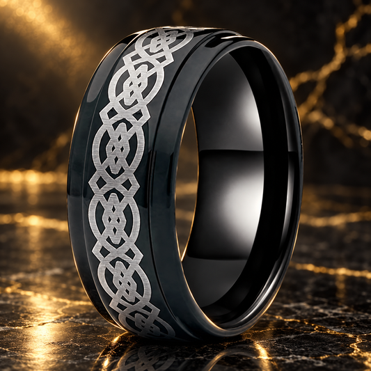 Tungsten Carbide Celtic Wedding Ring