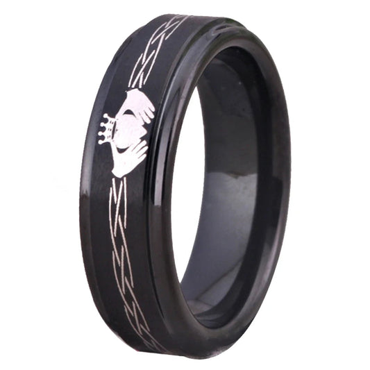 Tungsten Carbide Claddagh Ring