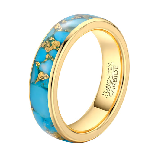 Tungsten Turquoise Ring