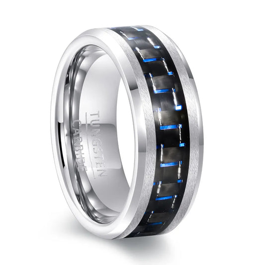 Tungsten Carbon Fiber Wedding Ring