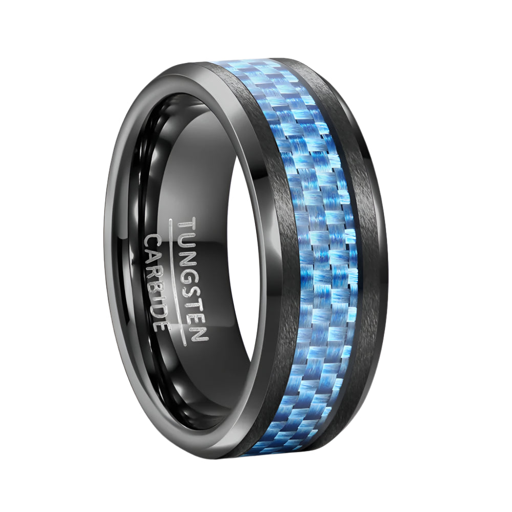 Tungsten Carbon Fiber Wedding Ring