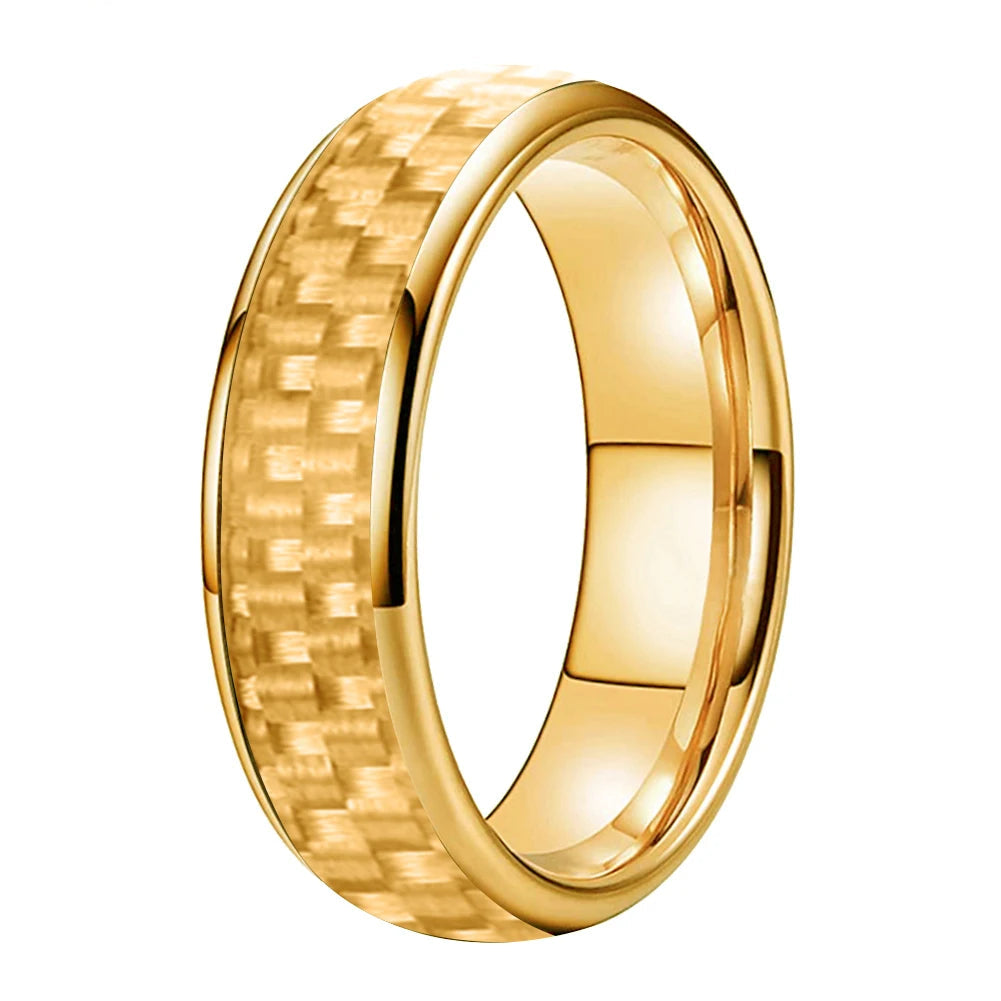 Tungsten Carbon Fiber Wedding Ring