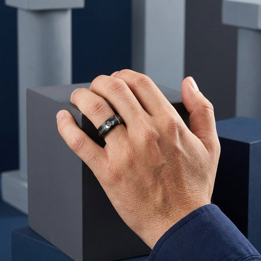 Tungsten Claddagh ring men
