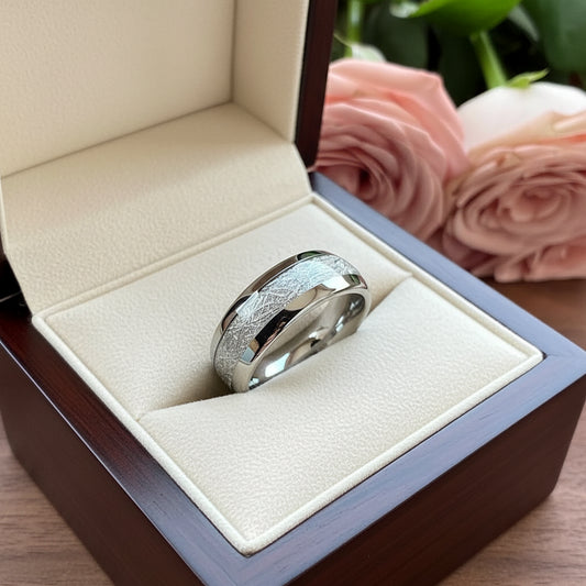 Tungsten Meteorite Ring