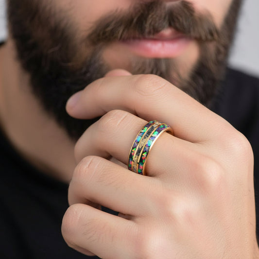 Tungsten Meteorite Engagement Ring