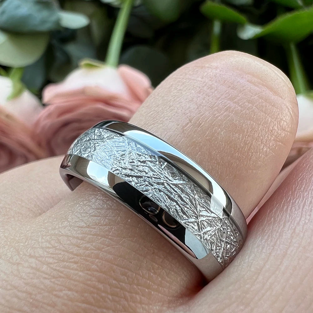 Tungsten Meteorite Ring