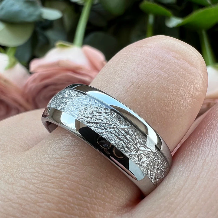 Tungsten Meteorite Ring