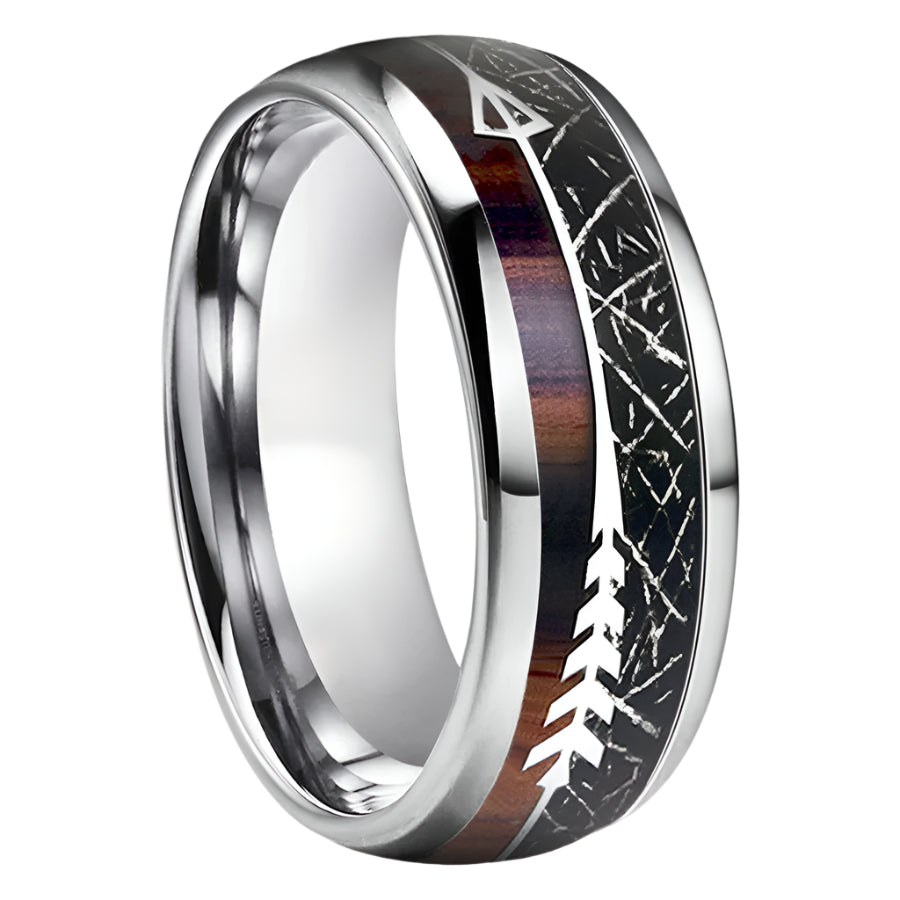 Tungsten Meteorite Ring Mens