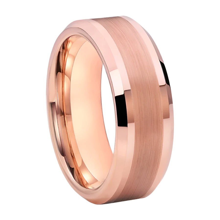 Tungsten Rose Gold Men’s Wedding Ring