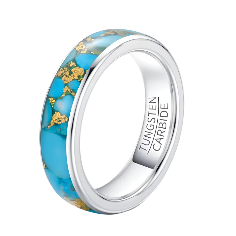 Tungsten Turquoise Ring