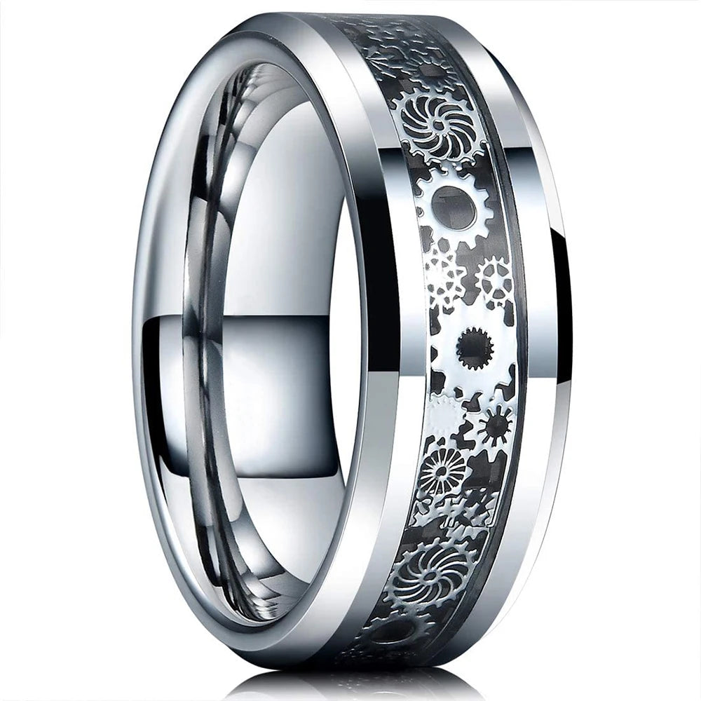 Vintage Dragon Tungsten Ring