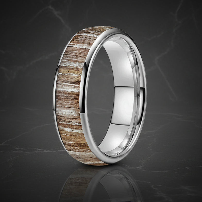Zebrano Wood Tungsten Wedding Band