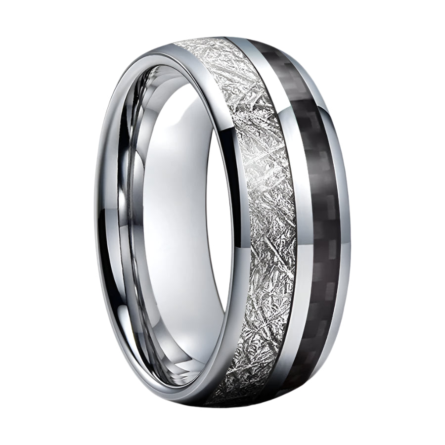 polished comfort fit tungsten ring