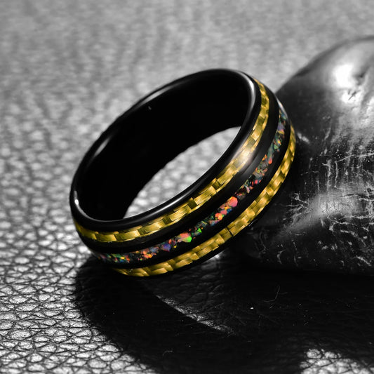 tungsten carbide and carbon fiber ring