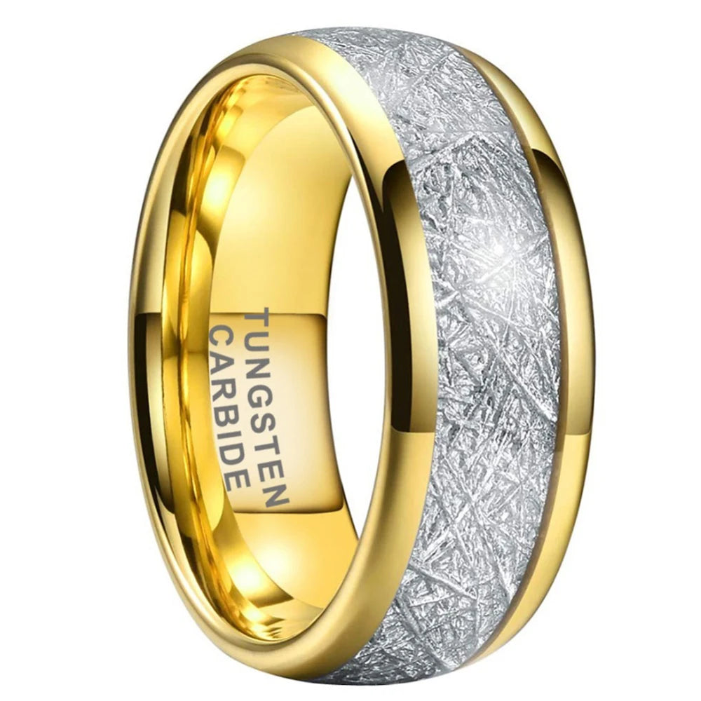 tungsten carbide rings gold and silver
