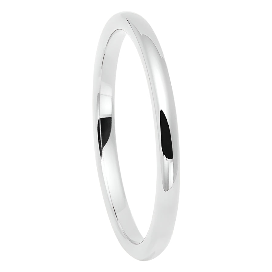 white tungsten wedding ring