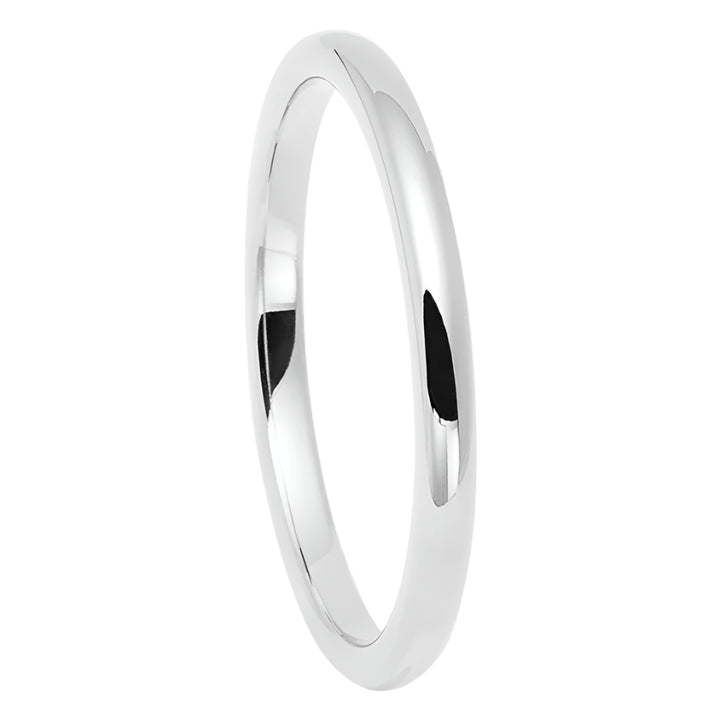 white tungsten wedding ring