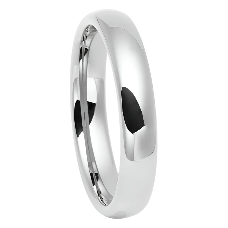 white tungsten wedding band