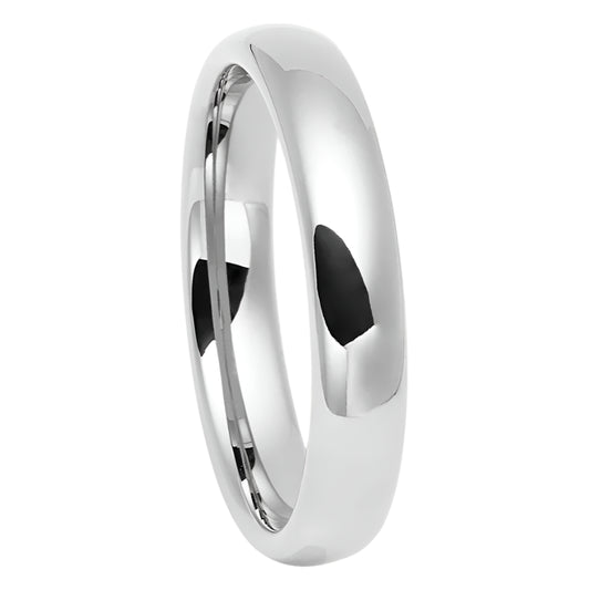 white tungsten wedding band