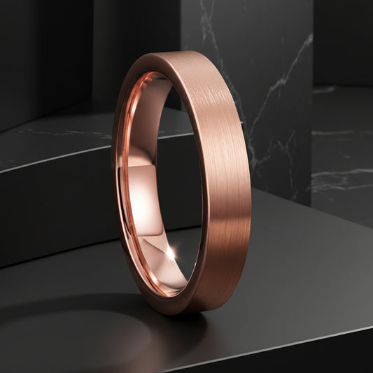 womens rose gold tungsten ring