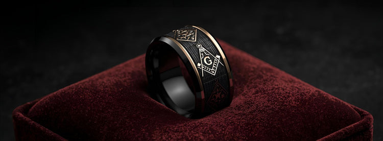 Masonic Tungsten Rings | Symbolic Freemason Jewelry for Men