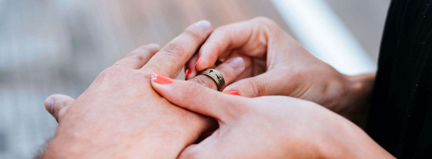 Meteorite rings-tungsten