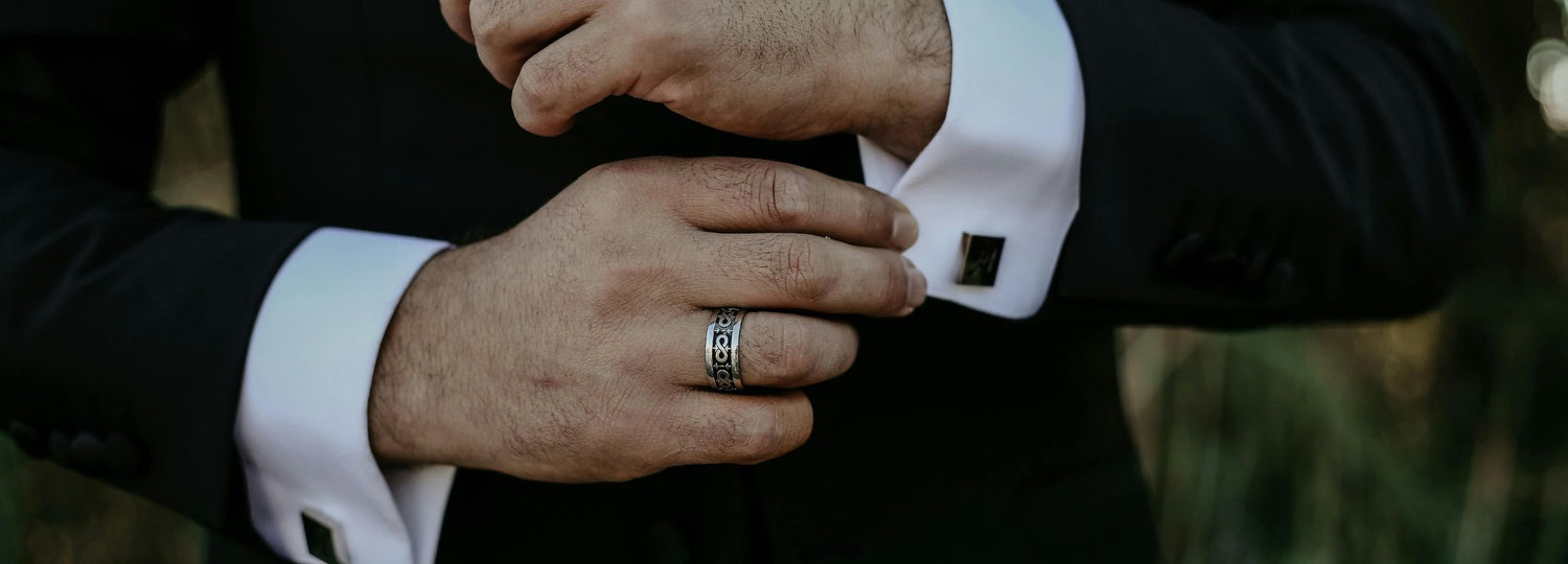 Silver Tungsten Rings