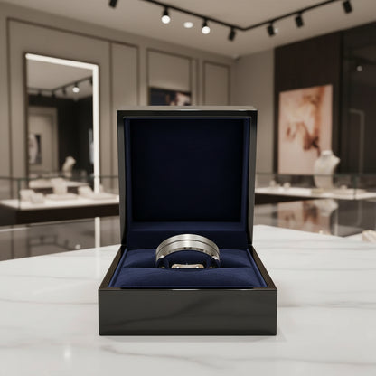 100% Pure Tungsten Carbide Wedding Ring