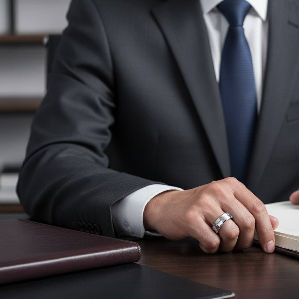 100% Pure Tungsten Carbide Wedding Ring