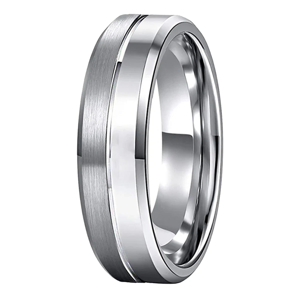 100% Pure Tungsten Carbide Wedding Ring